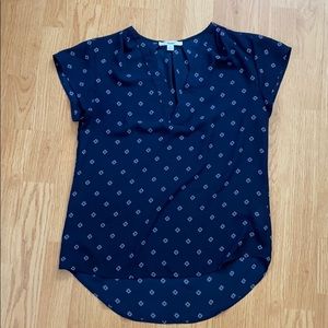 Short sleeve, deep v shirt